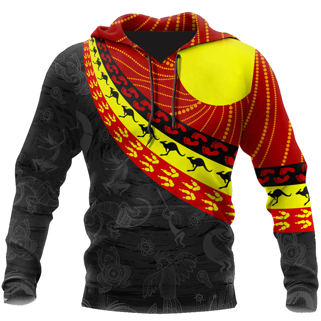 Aboriginal Indigenous Flag Circle Dot Painting Shirt For Men And Women