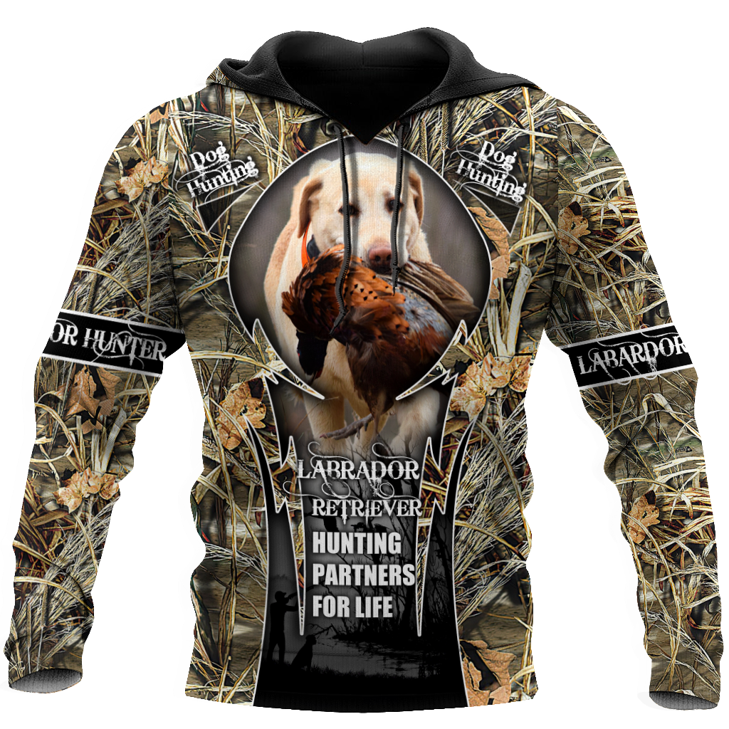 Hunting Labrador 3D Over Printed Unisex Deluxe Hoodie ML