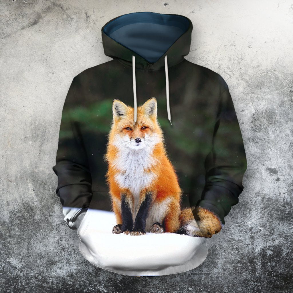 All Over Printed Fox Art and Shorts-Apparel-Phaethon-Hoodie-S-Vibe Cosy™