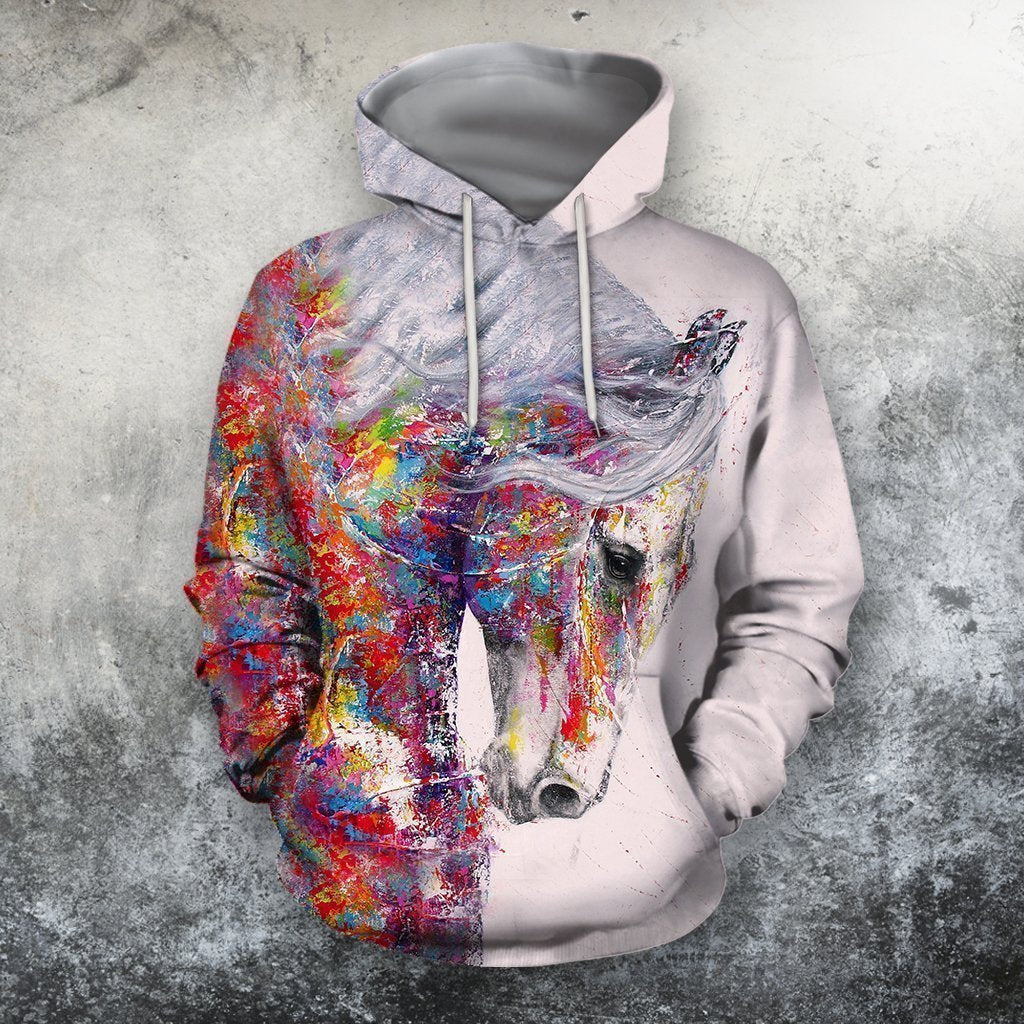 All Over Print Horse Art-Apparel-Phaethon-Hoodie-S-Vibe Cosy™