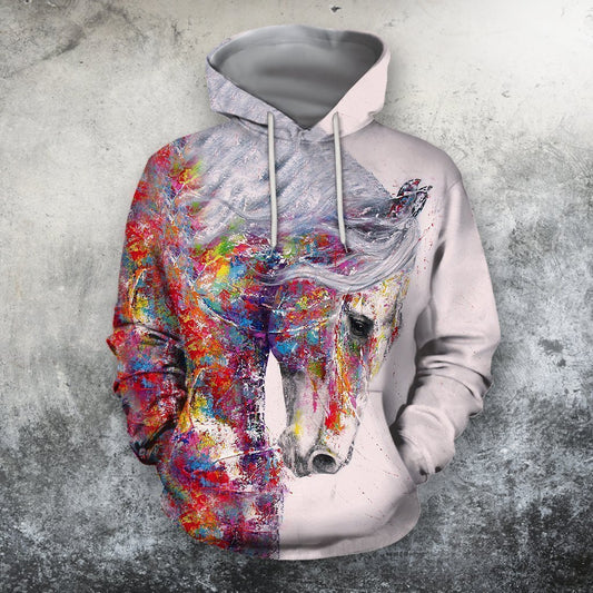 All Over Print Horse Art-Apparel-Phaethon-Hoodie-S-Vibe Cosy™