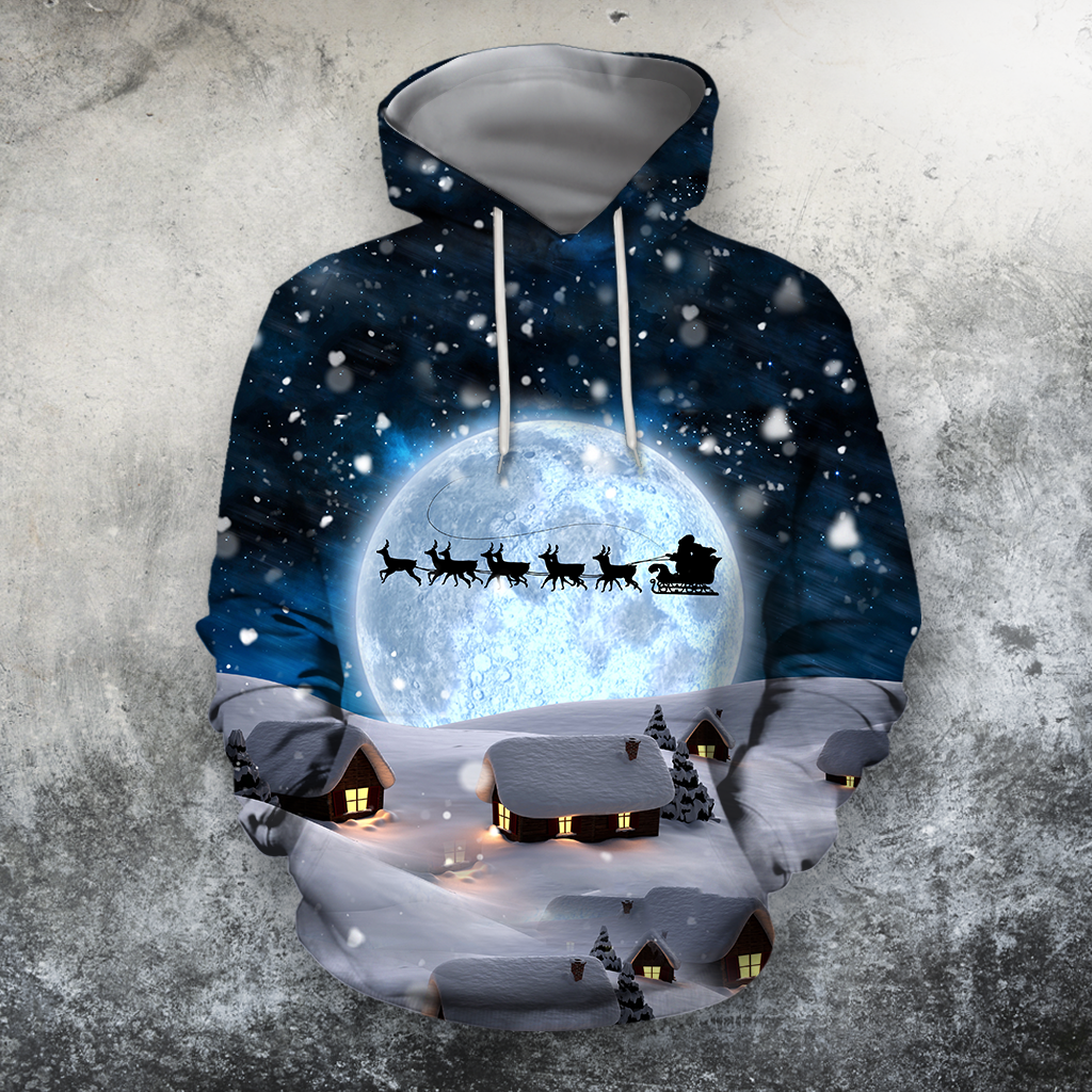 All Over Print Santa Ride 02-Apparel-HbArts-Hoodie-S-Vibe Cosy™