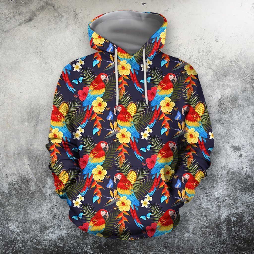 3D All Over Printing Greenwing Macaw Shirt-Apparel-Phaethon-Hoodie-S-Vibe Cosy™