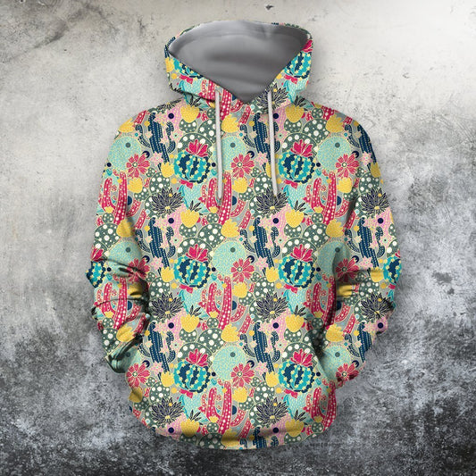 All Over Printing Cactus Color Shirt-Apparel-Phaethon-Hoodie-S-Vibe Cosy™