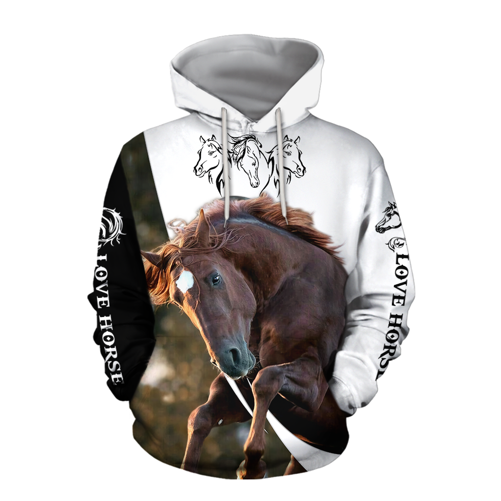 Love Horse 3D All over print for Men and Women shirt Pi030102-Apparel-NNK-Hoodie-S-Vibe Cosy™