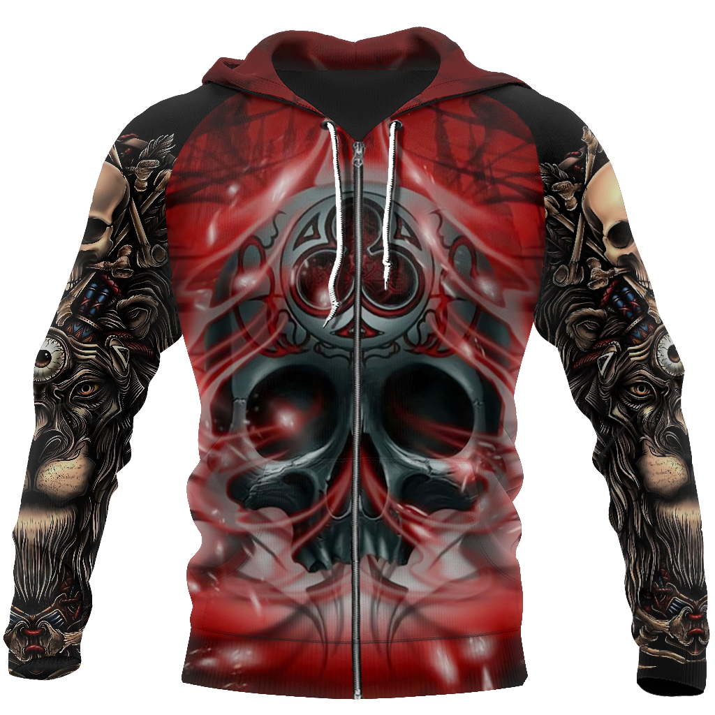 Love Skull PL267-Apparel-PL8386-Zipped Hoodie-S-Vibe Cosy™
