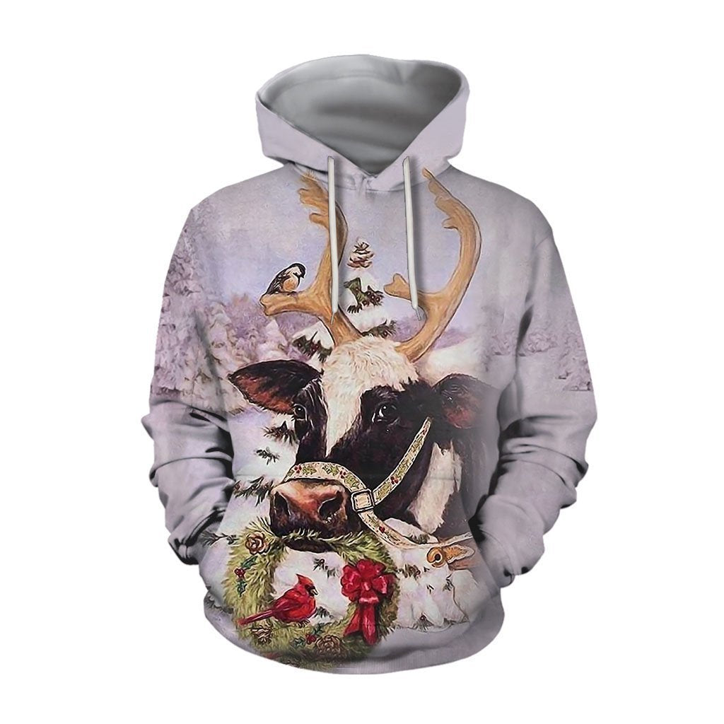 Cow Christmas Shirts-Apparel-HD09-Hoodie-S-Vibe Cosy™