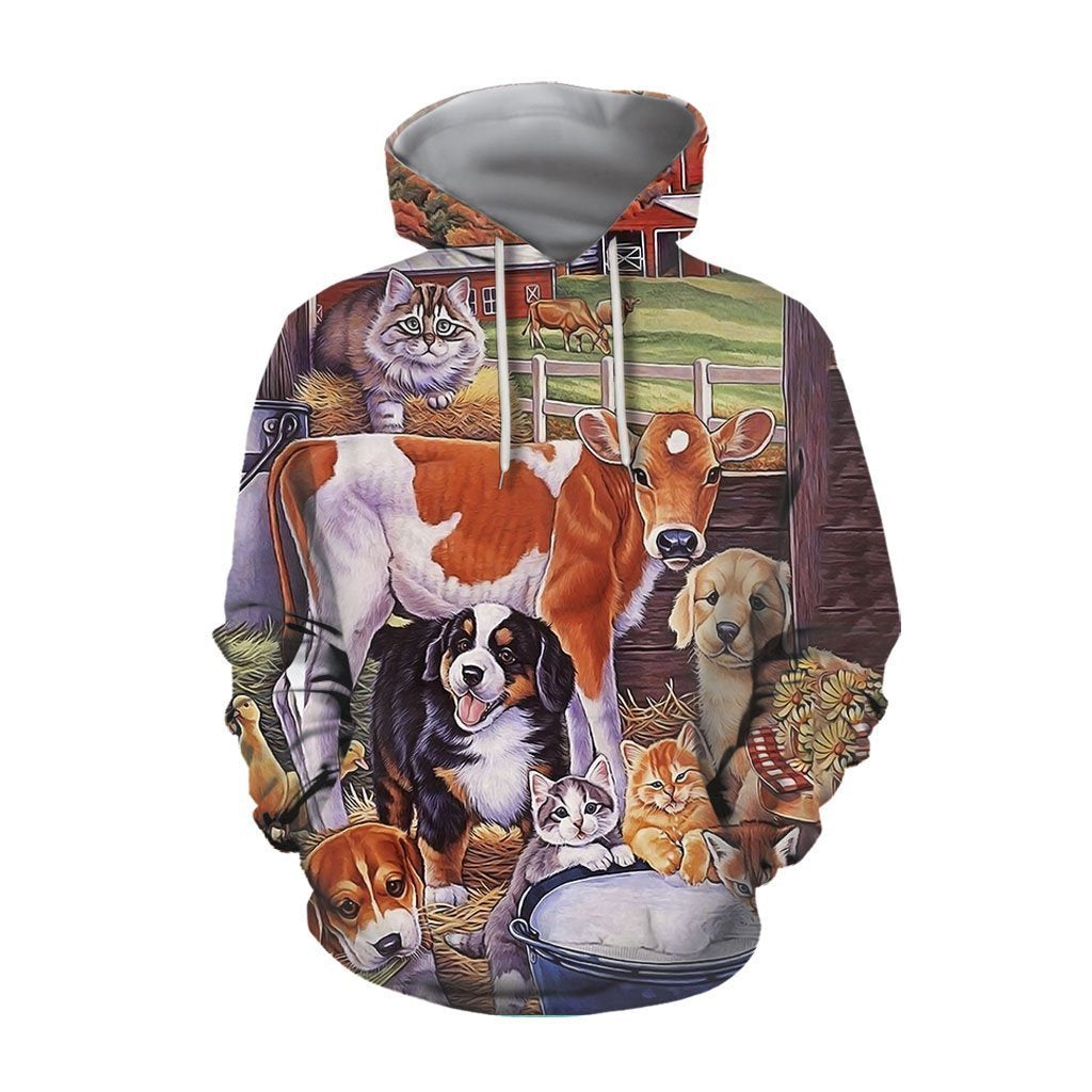 3D All Over Printed Beautiful Cow Hoodie-Apparel-HD09-Hoodie-S-Vibe Cosy™