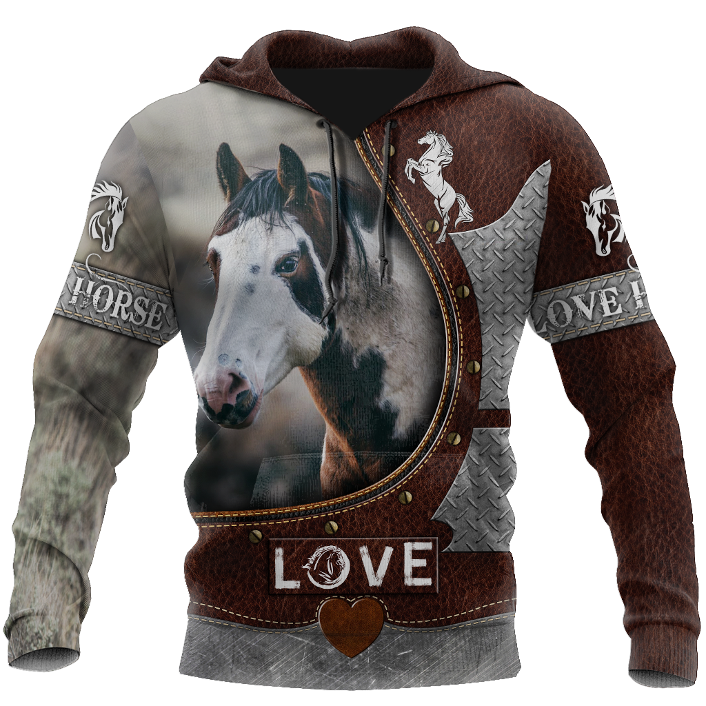 Love Beautiful Horse 3D All Over Printed Shirts For Men And Women TR2505204S-Apparel-MP-Hoodie-S-Vibe Cosy™