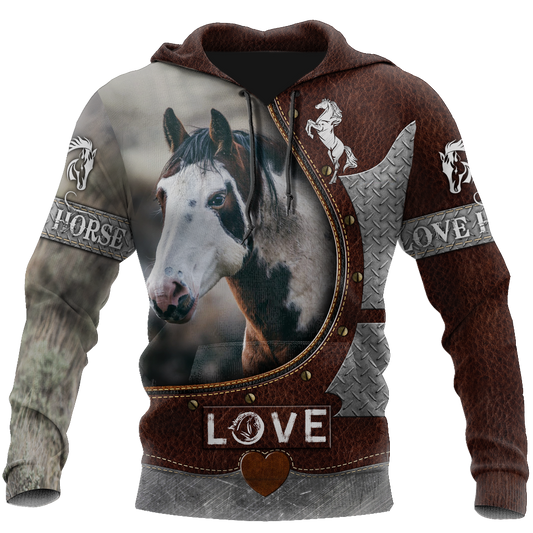 Love Beautiful Horse 3D All Over Printed Shirts For Men And Women TR2505204S-Apparel-MP-Hoodie-S-Vibe Cosy™