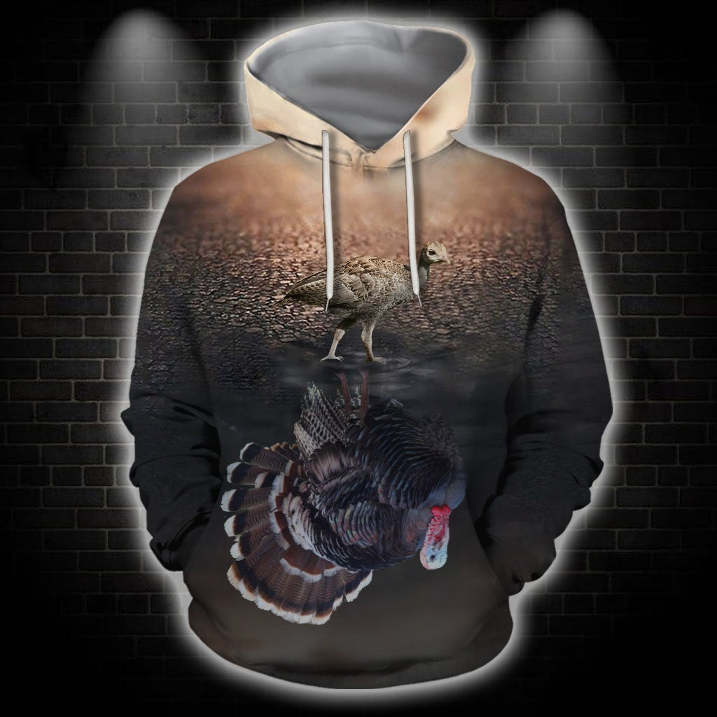 3D All Over Print Hunting Turkey Hoodie-Apparel-HD09-Hoodie-S-Vibe Cosy™