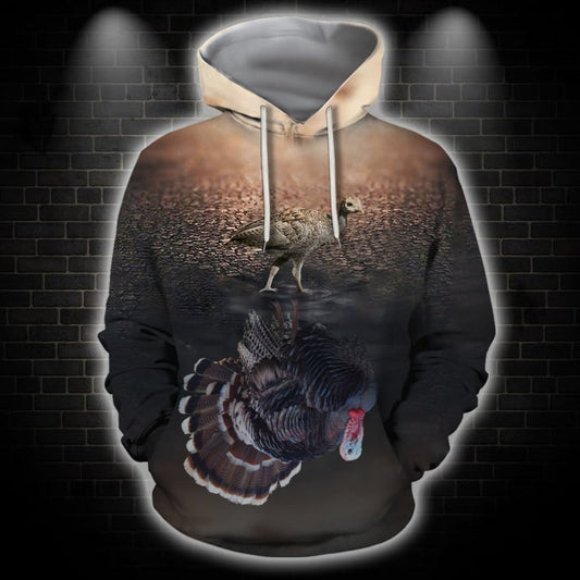 3D All Over Print Hunting Turkey Hoodie-Apparel-HD09-Hoodie-S-Vibe Cosy™