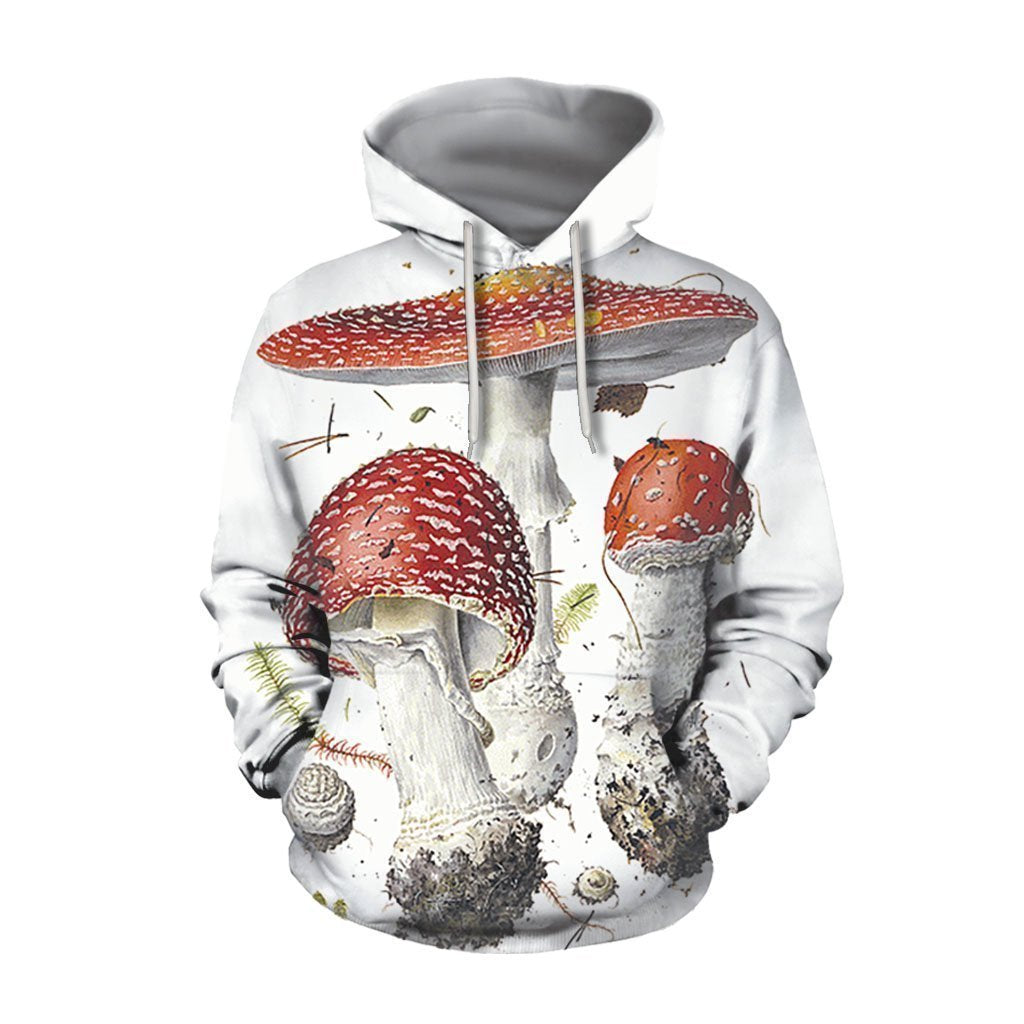 Beautiful Forest Mushrooms Art all over-Apparel-NTH-Hoodie-S-Vibe Cosy™