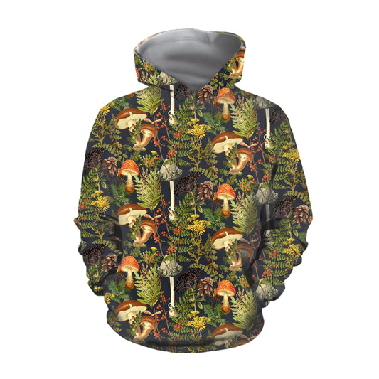 Forest Mushroom Hoodie-Apparel-NTH-Hoodie-S-Vibe Cosy™