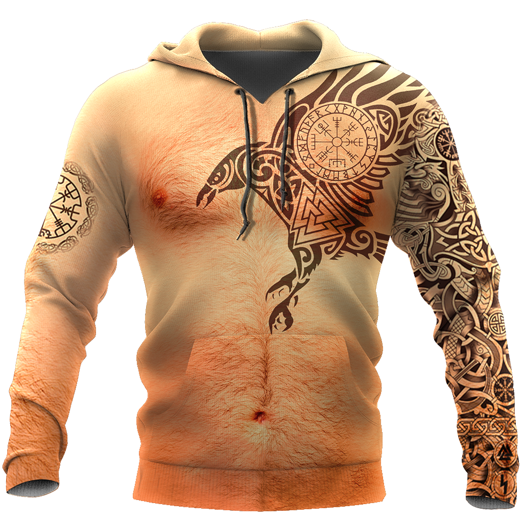 Real Viking Tattoos All Over Printed AM021001-Apparel-HP Arts-Hoodie-S-Vibe Cosy™