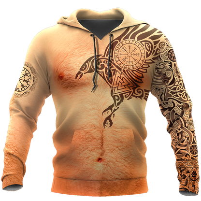 Real Viking Tattoos All Over Printed AM021001-Apparel-HP Arts-Hoodie-S-Vibe Cosy™