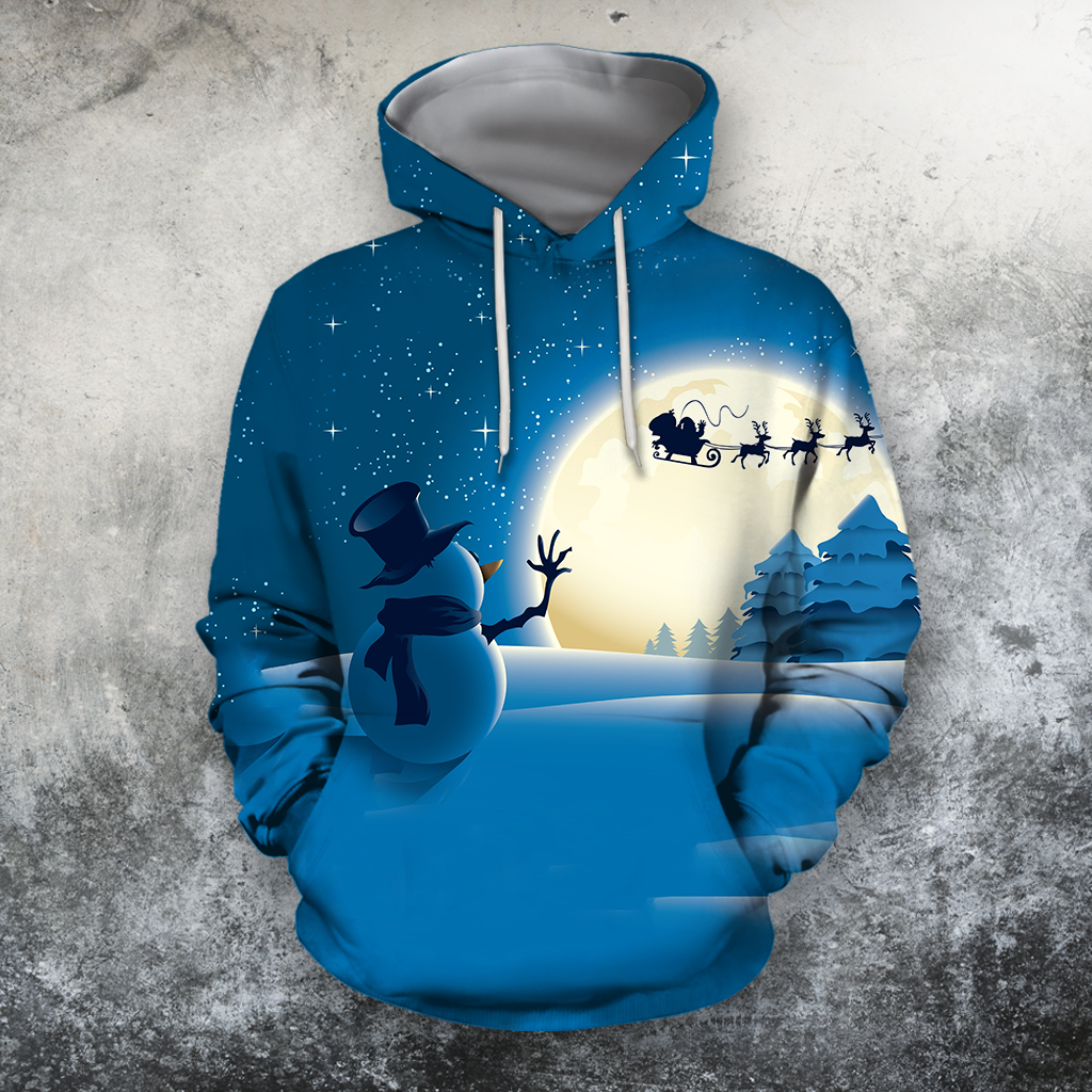 All Over Print Santa Ride 04-Apparel-HbArts-Hoodie-S-Vibe Cosy™
