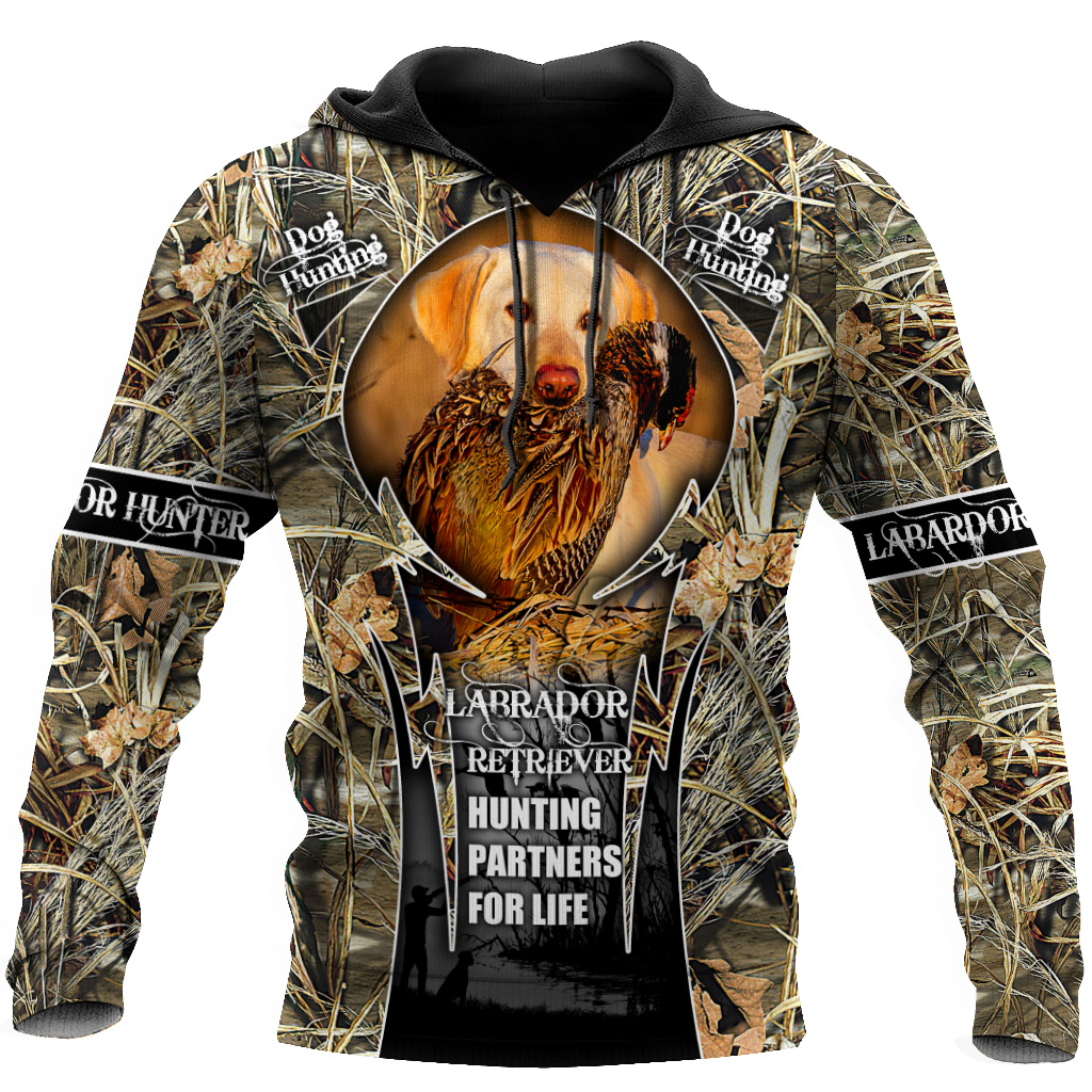 Hunting Labrador 3D Over Printed Unisex Deluxe Hoodie ML