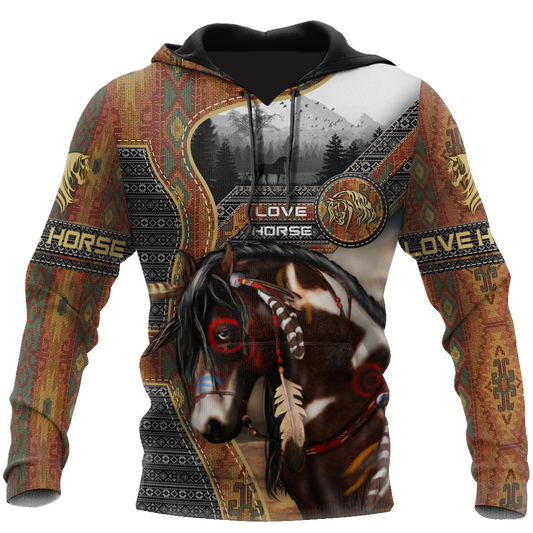 Native Horse 3D All Over Printed Hoodie For Men And Women TR1311206ND