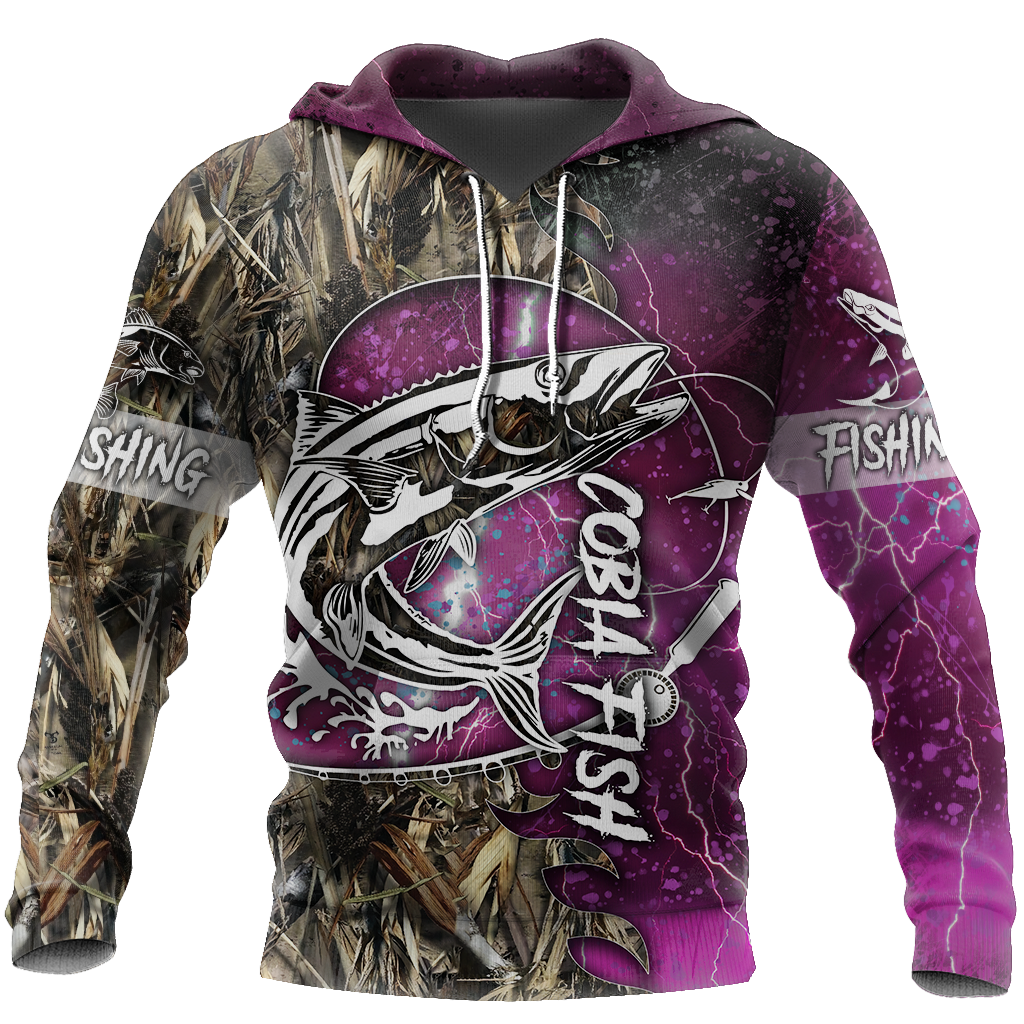 Cobia Fishing camo all over printed shirts for men and women purple color TR251202 - Amaze Style™-Apparel