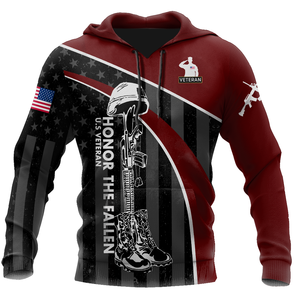Veteran Honor the fallen 3d all over printed shirts for men and women TR1905206S-Apparel-Huyencass-Hoodie-S-Vibe Cosy™