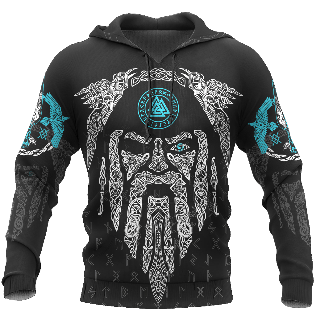 3D All Over Printed Raven And Odin version 2.0-Apparel-HP Arts-Hoodie-S-Vibe Cosy™