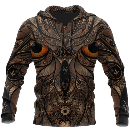 All Over Printed The Night Owl Shirts and Shorts-Apparel-HP Arts-Hoodie-S-Vibe Cosy™