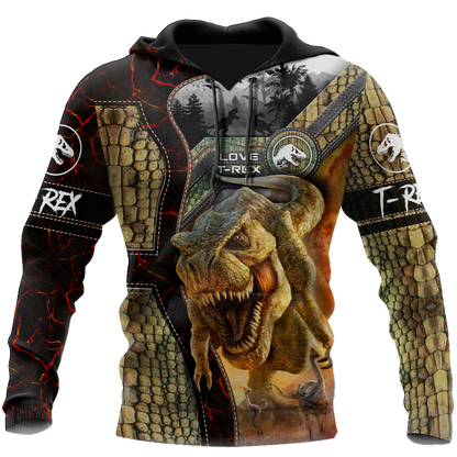 Dinosaur T-rex Master 3D all over printed shirts