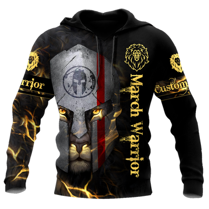 March Spartan Lion Warrior 3D All Over Printed Unisex Shirts