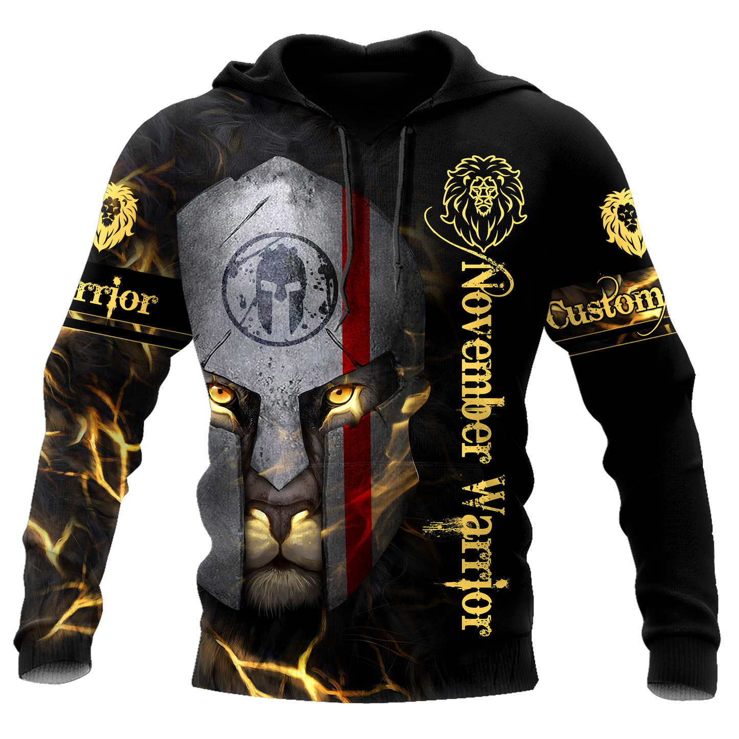 November Spartan Lion Warrior 3D All Over Printed Unisex Shirts