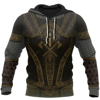 3D printed Knight Armor Tops MP810-Apparel-MP-Normal Hoodie-S-Vibe Cosy™
