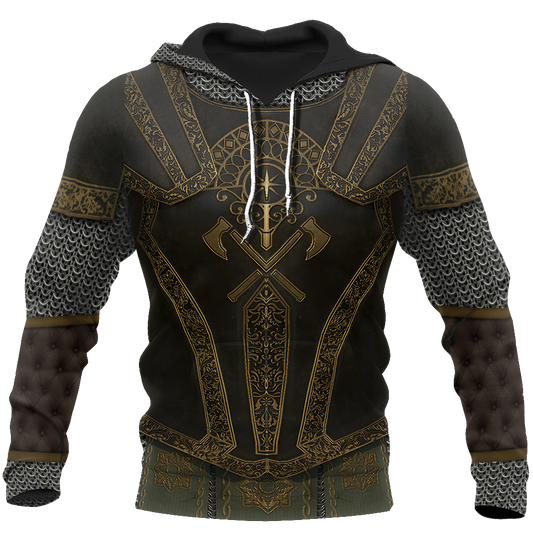 3D printed Knight Armor Tops MP810-Apparel-MP-Normal Hoodie-S-Vibe Cosy™