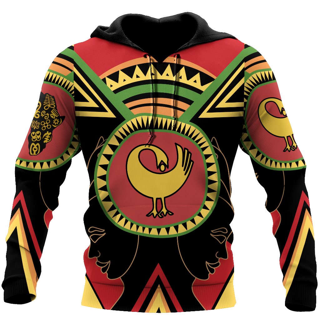African Adinkra Sankofa Hoodie-ML