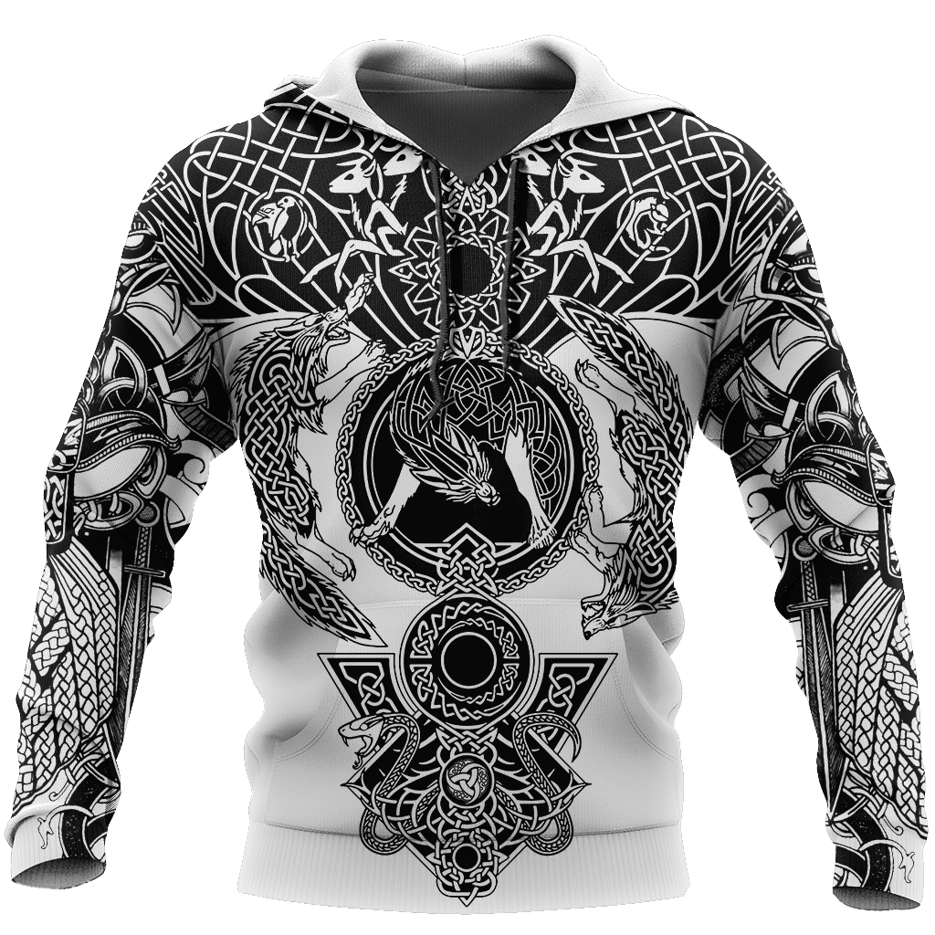Viking Odin All Over Printed version 2.0 AM281004-Apparel-HP Arts-Hoodie-S-Vibe Cosy™