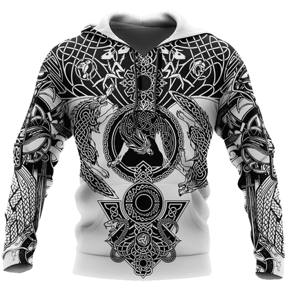Viking Odin All Over Printed version 2.0 AM281004-Apparel-HP Arts-Hoodie-S-Vibe Cosy™