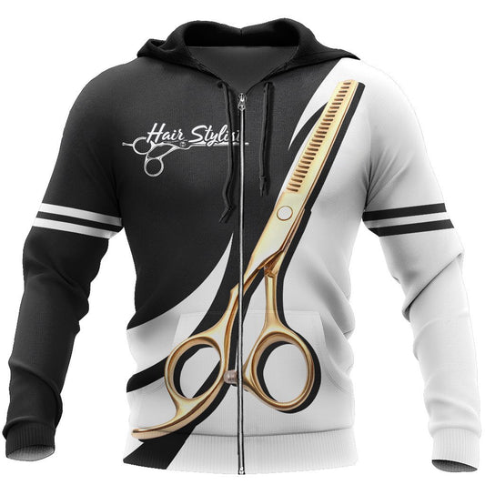 Hair stylist 3d hoodie shirt for men and women HG HAC140202-Apparel-HG-Zip hoodie-S-Vibe Cosy™