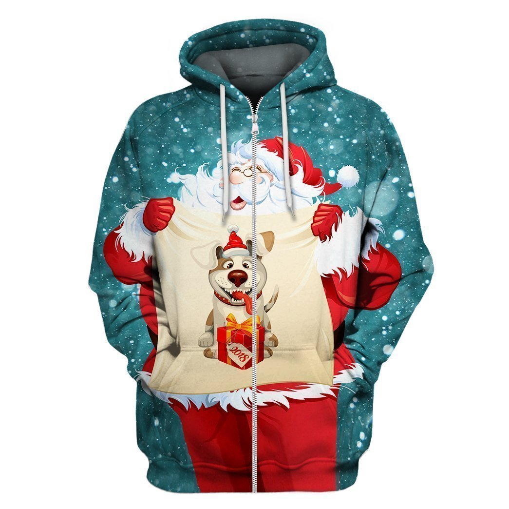 All Over Printed Santa Ugly Christmas and Shorts-Apparel-Phaethon-Zip-S-Vibe Cosy™