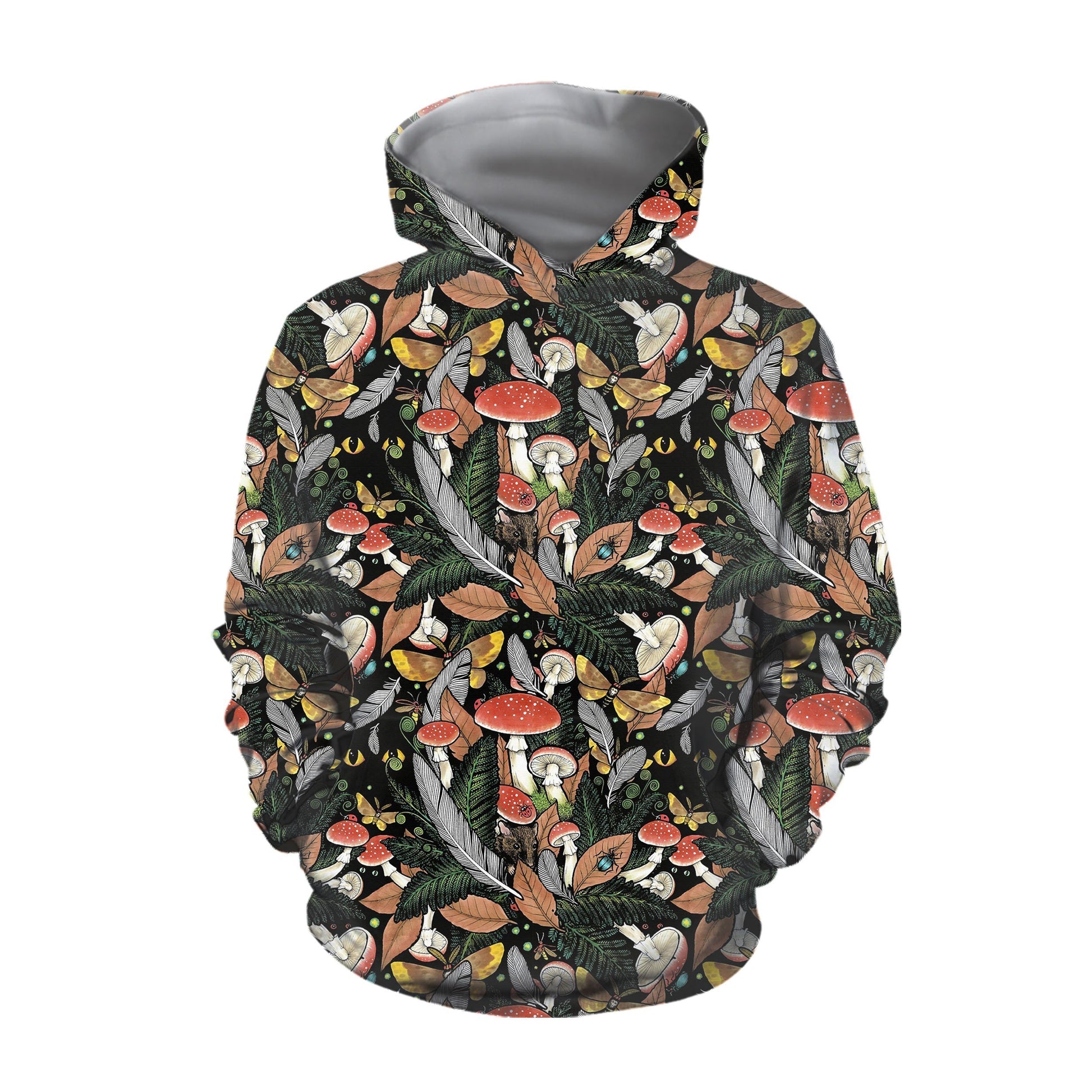 Beautiful Forest Mushroom Hoodie-Apparel-NTH-Hoodie-S-Vibe Cosy™