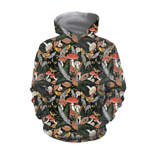 Beautiful Forest Mushroom Hoodie-Apparel-NTH-Hoodie-S-Vibe Cosy™