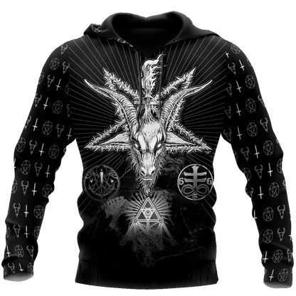 Satanic Tribal 3D All Over Printed Hoodie Shirts For Men And Women JJ25052001-Apparel-MP-Hoodie-S-Vibe Cosy™