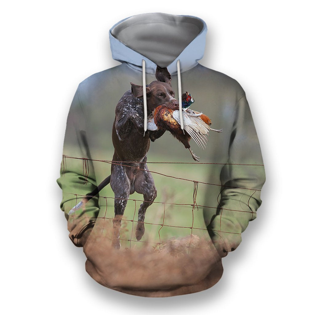 All Over Print Hunting Pointer Dog-Apparel-HbArts-Hoodie-S-Vibe Cosy™
