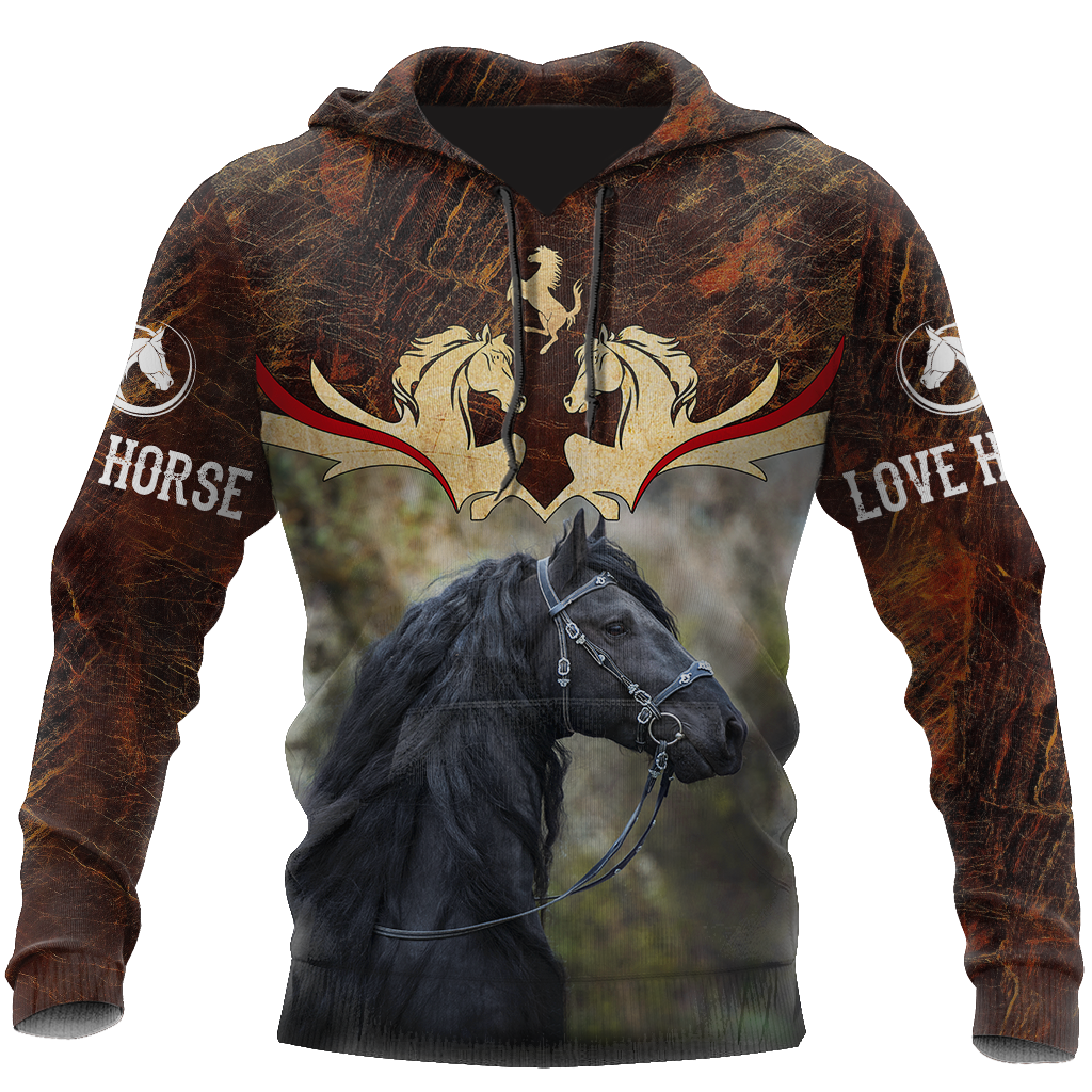 Love Horse 3D All Over Printed Shirts  Hoodie MP09082001S2