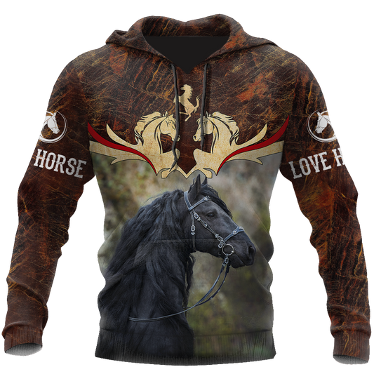 Love Horse 3D All Over Printed Shirts  Hoodie MP09082001S2