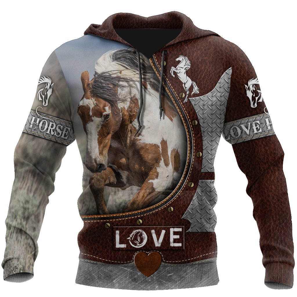 Love Beautiful Horse 3D All Over Printed Shirts For Men And Women TR2505203S-Apparel-MP-Hoodie-S-Vibe Cosy™