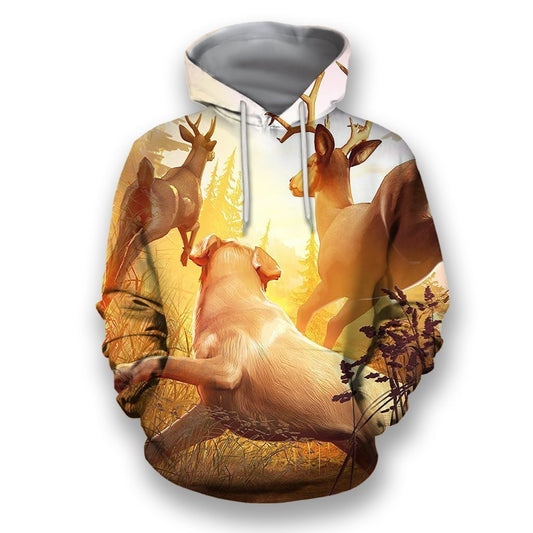All Over Printed Hunting Dog Closthes-Apparel-HbArts-Hoodie-S-Vibe Cosy™