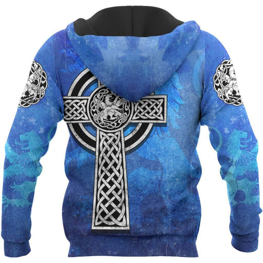 Celtic Cross Lion MP739-Apparel-MP-Hoodie-S-Vibe Cosy™