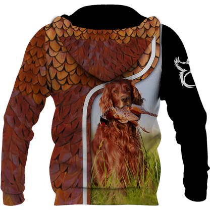 Pheasant Setter Hunting 3D All Over Printed Shirts For Men And Women JJ080202-Apparel-MP-Hoodie-S-Vibe Cosy™