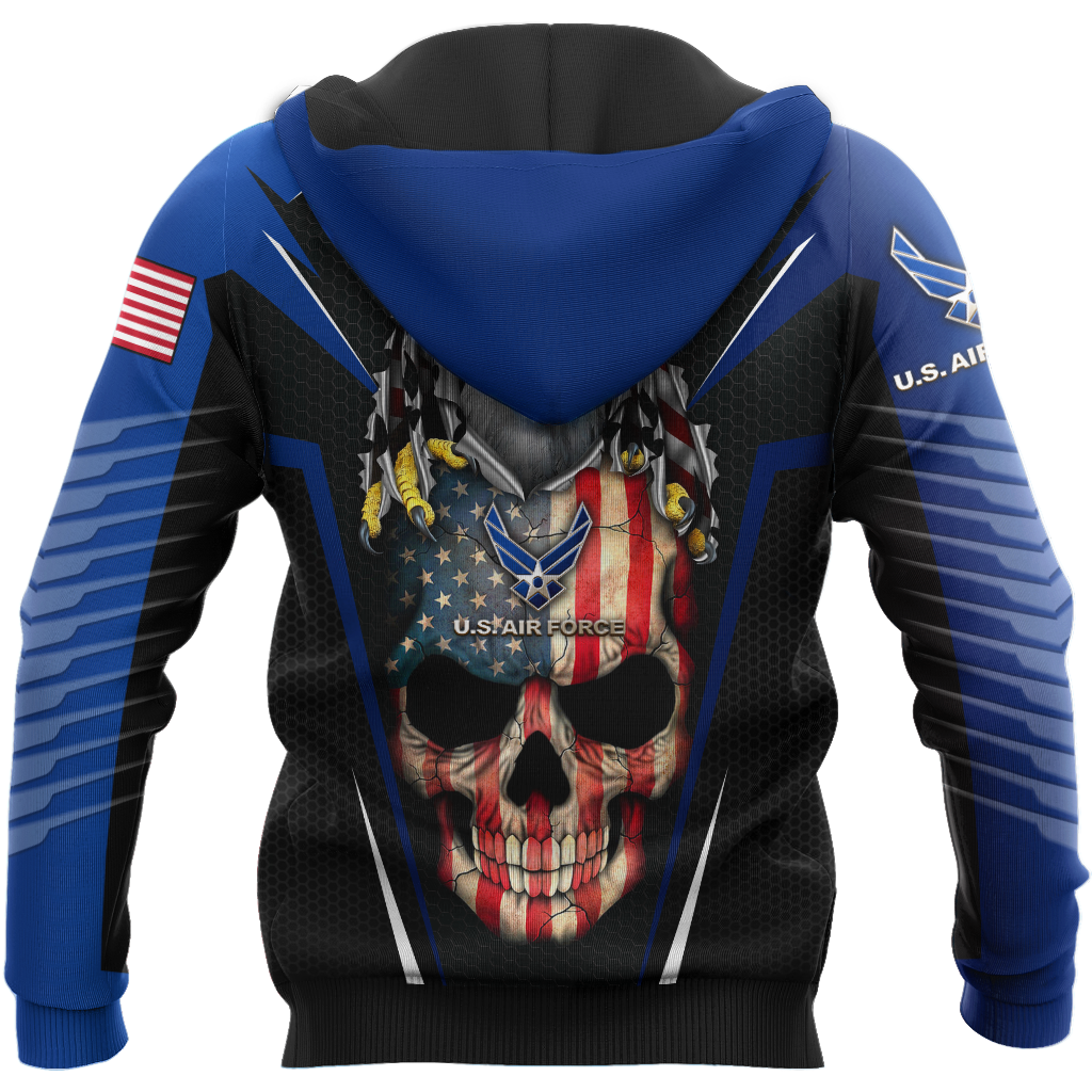 US AirForce skull 3d all over printed for man and women Pi270202 PL-Apparel-PL8386-Hoodie-S-Vibe Cosy™