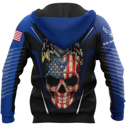 US AirForce skull 3d all over printed for man and women Pi270202 PL-Apparel-PL8386-Hoodie-S-Vibe Cosy™