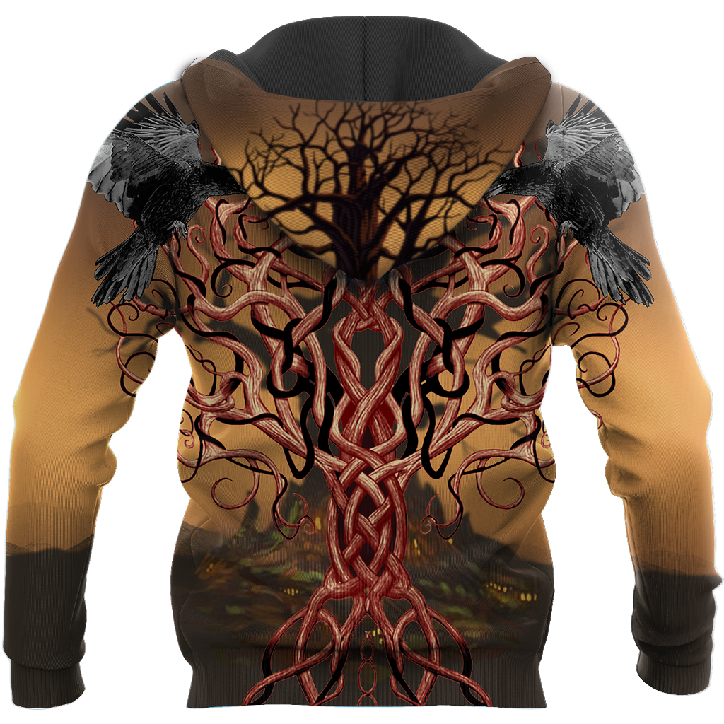 Viking Wolf All Over Printed-ALL OVER PRINT HOODIES-HP Arts-Hoodie-S-Vibe Cosy™